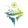 Mountains icon compass