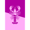 Poster Lobster pink pink