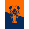 Poster Lobster orange blue