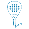 Padel heart blue