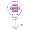 Padel heart purple