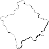 Kosovo map as outline