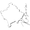 Kosovo Map as Outline XK
