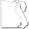 Egypt map as outline