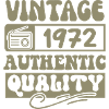 Authentic 1972 Vintage 1972 - Vintage 1972 Retro