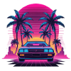 Retrowave car