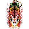 Blazing Tiger Flame Splash