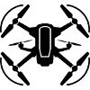 Drone Silhouette Emblem