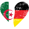 Algeria Germany Flag Heart