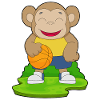 Singe Basketteur Basketteur