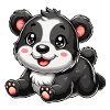 Black and white bear baby