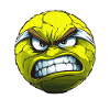 Evil Tennis Ball Cartoon