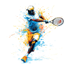Tennis player backhand