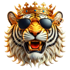 Roi Tigre avec Couronne
