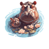 Nilpferd Flußpferd