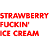Strawberry cream - red lettering