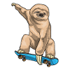 Sloth Skater Skateboard