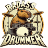 Badass Drummer Capybara cool gift