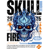 Blue Skull Black