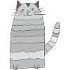 Cat Ringed Grayscale