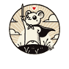 Héros souris avec cape