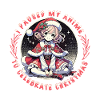 Kawaii Anime Christmas Celebration Motif