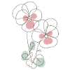 simple illustration floral line