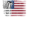 Saxophone American Flag