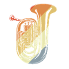 Tuba Sketch Retro