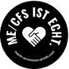 ME/CFS IS REAL 🖤 round - black