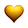 Goldener Schriftzug Herz aus Gold