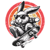 Lapin patineur