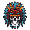 Apache Indian Chief Skull