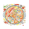 Paella Spanish cuisine Seafood
