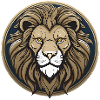 Majestueuse tête de lion avec style
