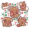 Festive Gingerbread Animals