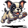 French bulldog puppy jumps