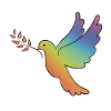 Rainbow Dove - Symbol of Peace