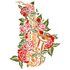 Saxophone Fleur Rose Floral