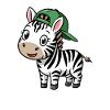 Cute Zebra with Hat