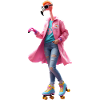 Rollerskating Flamingo