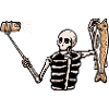 Fishing Skeleton Selfie Large