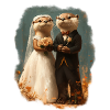 Otter Hochzeitspaar