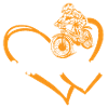 Biker Heart Mountain Biking