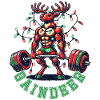 Weihnachts-Gewichtheber Rentier Gaindeer