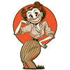 Clown woman, the clown's wife