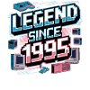 Legend Since 1995 Retro Birthday Art