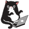 Un chat travailleur