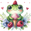 Grenouille mignonne aquarelle