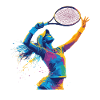 Tennis player serve